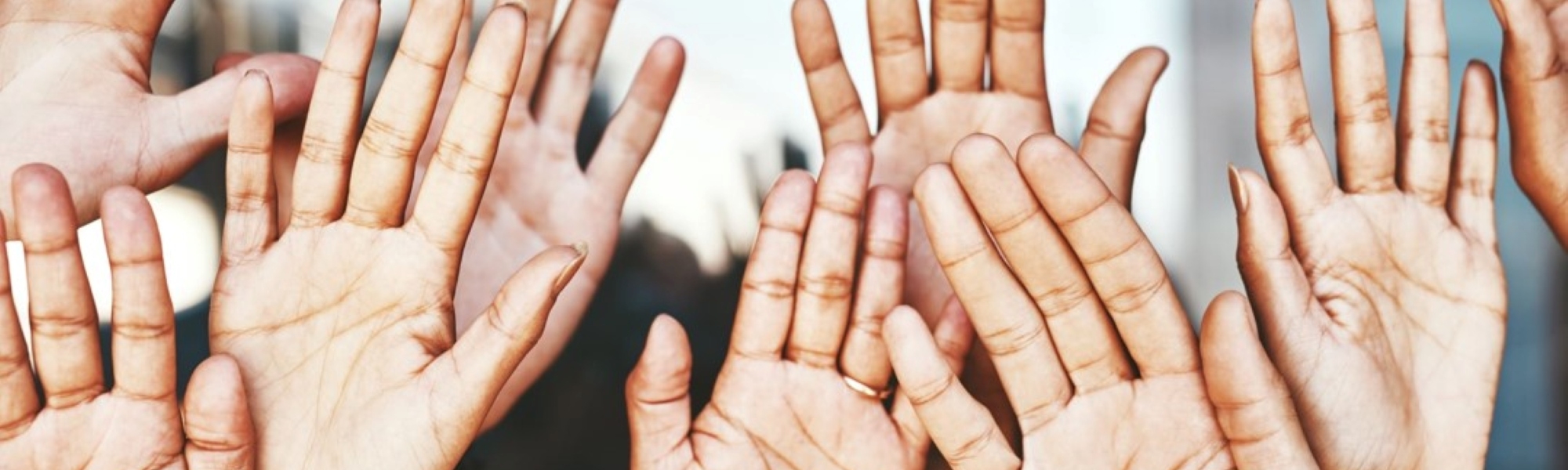 hands raised