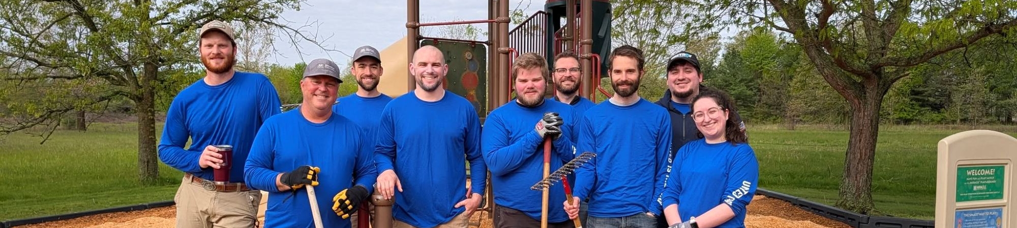 A Days of Caring team at work