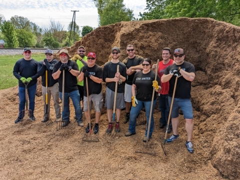 A Days of Caring project is hard at work!