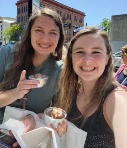 Participants enjoy the Downtown Chocolate Tour
