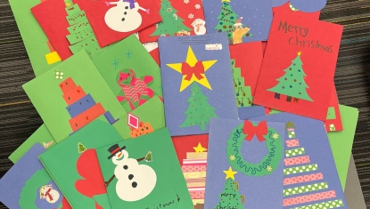 Cards for Senior Cheer are shown