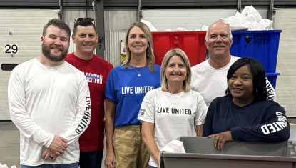 A Days of Caring team at work