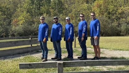 A Days of Caring team admires its work